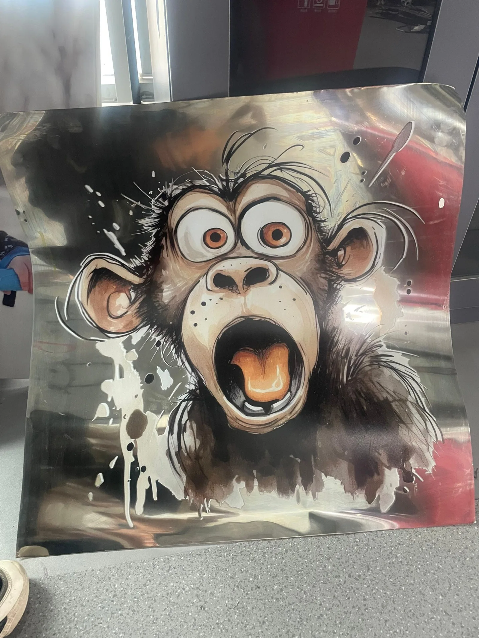 Kunstmotiv printet på metallplate